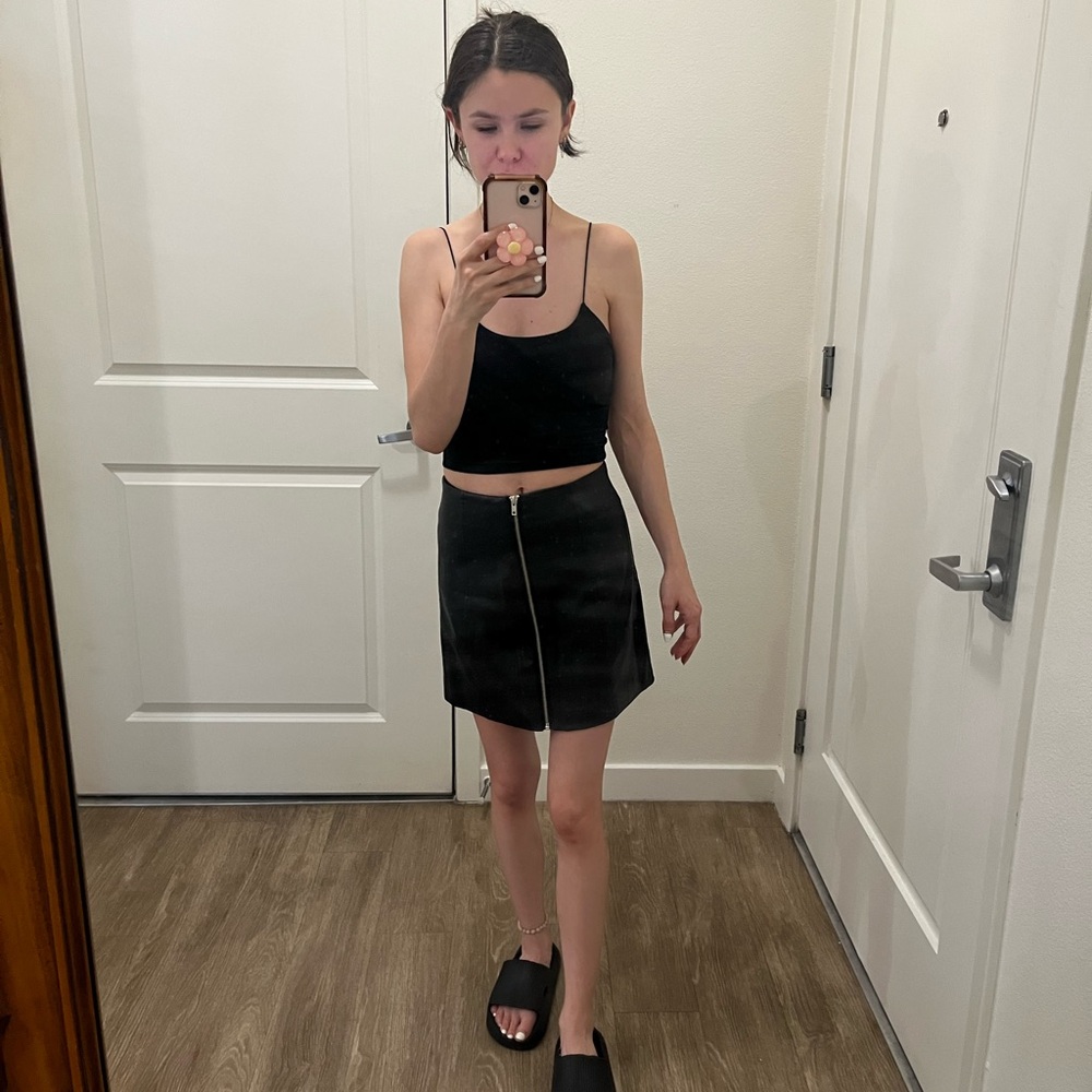Faux Leather Mini Skirt